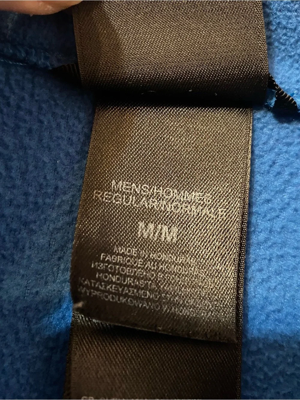The North Face Men's Blue Fleece quarter zip pullover sweatshirt size medium